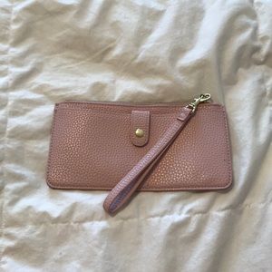 Baby pink wristlet